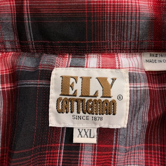 Fly Cattleman | Cowboy Button Up Shirt XXL Western Plaided Shirt Embroidered - Picture 13 of 13